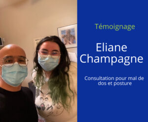 Témoignage soins chiropratiques pour mal de dos et posture - Eliane Champagne